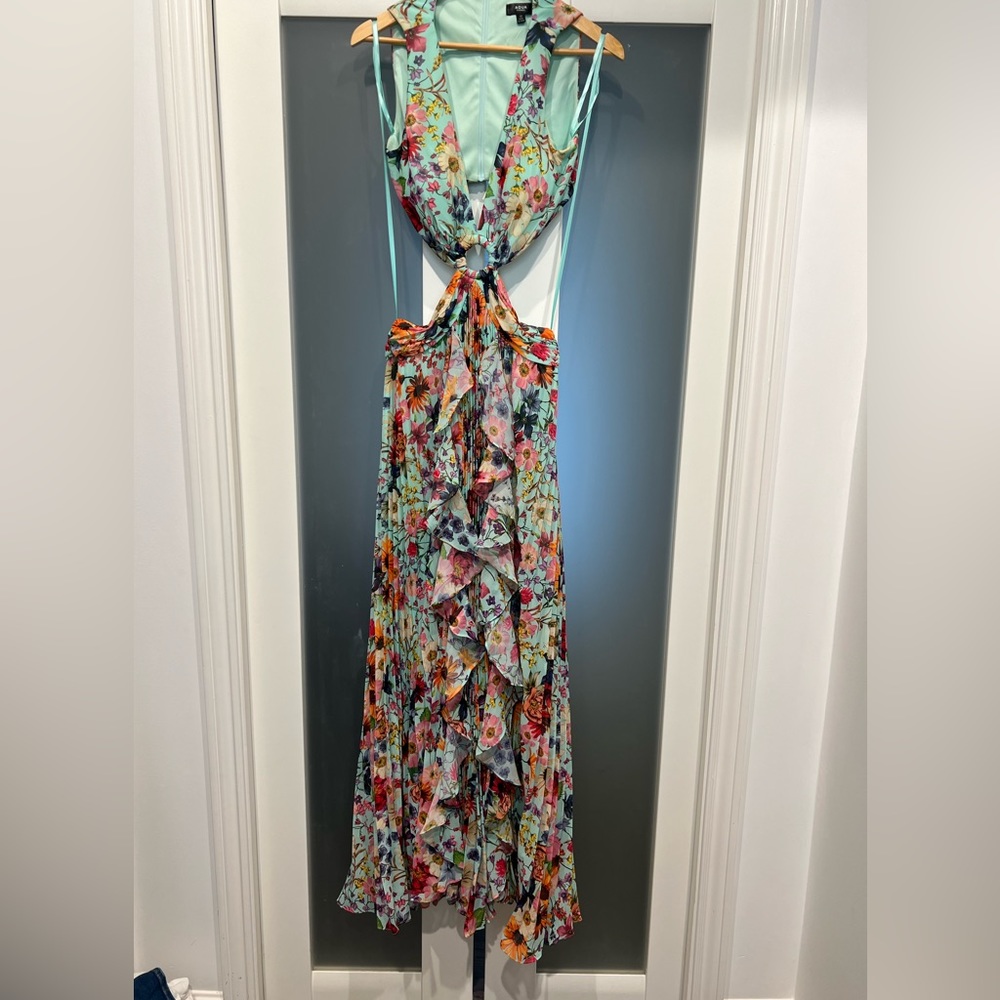 Floral cut out dress